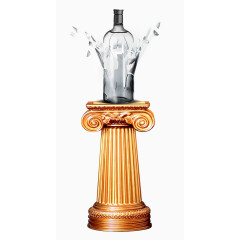 破碎的瓶子创意图