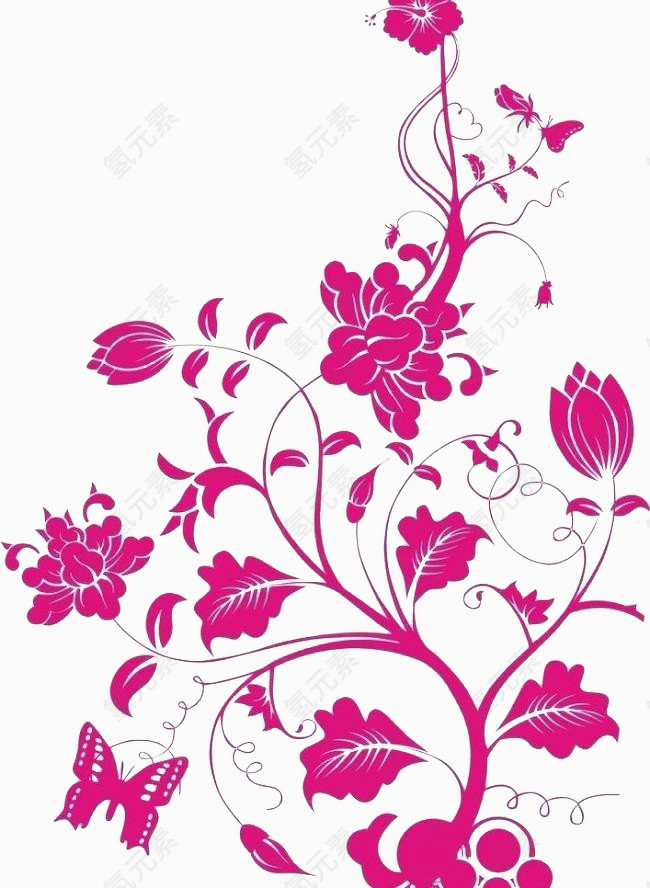 有质感的枚红色花纹