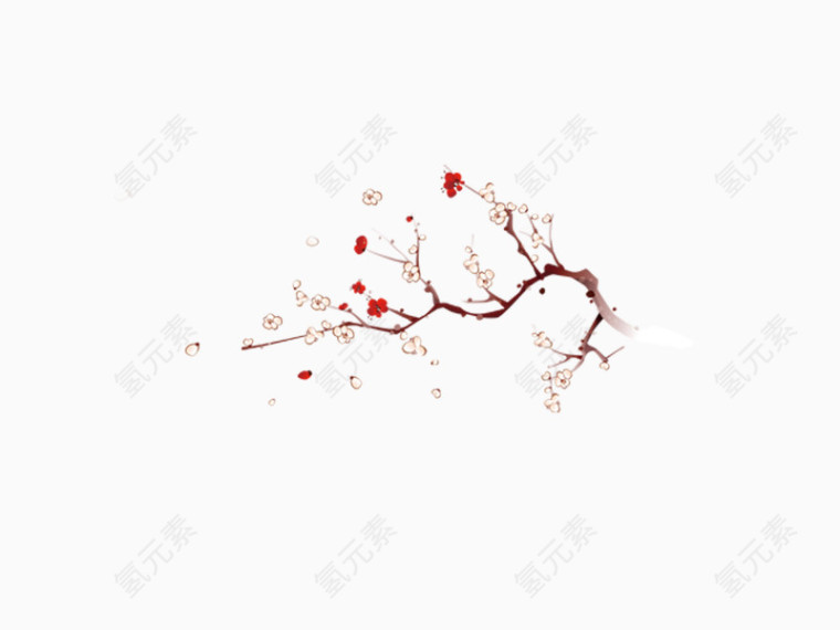 梅花古风中国风画水墨