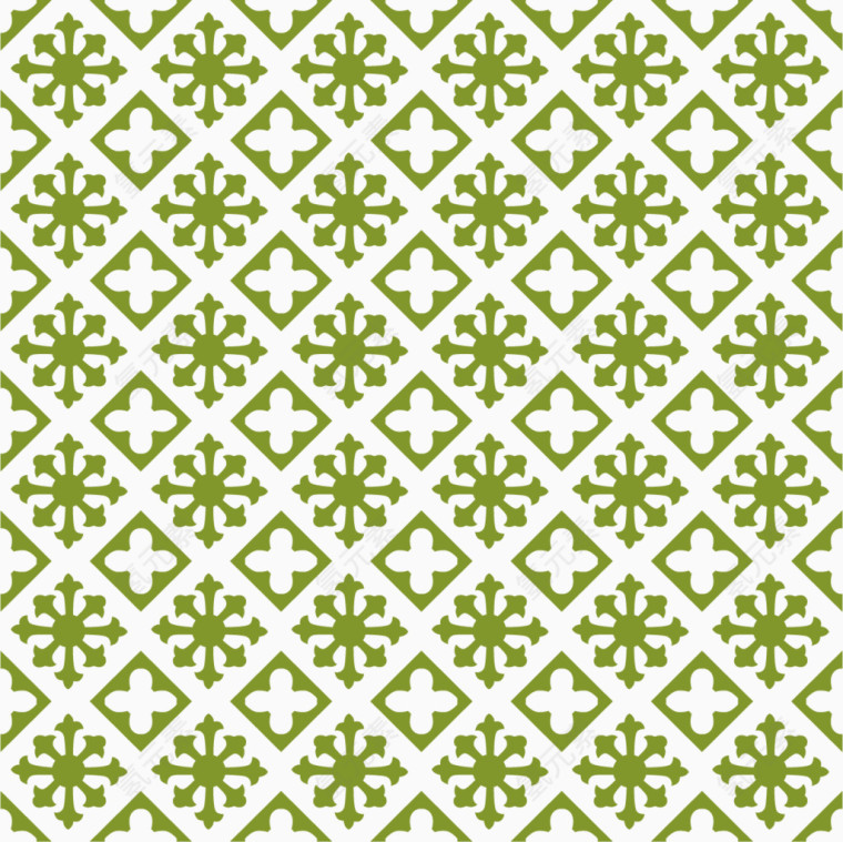 绿色花纹背景图片