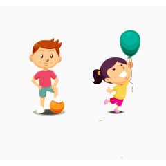 小孩玩乐矢量图