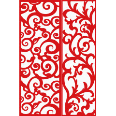 古代窗格花纹矢量图