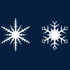 矢量手绘雪花