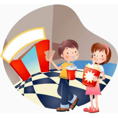 卡通恋爱约会元素