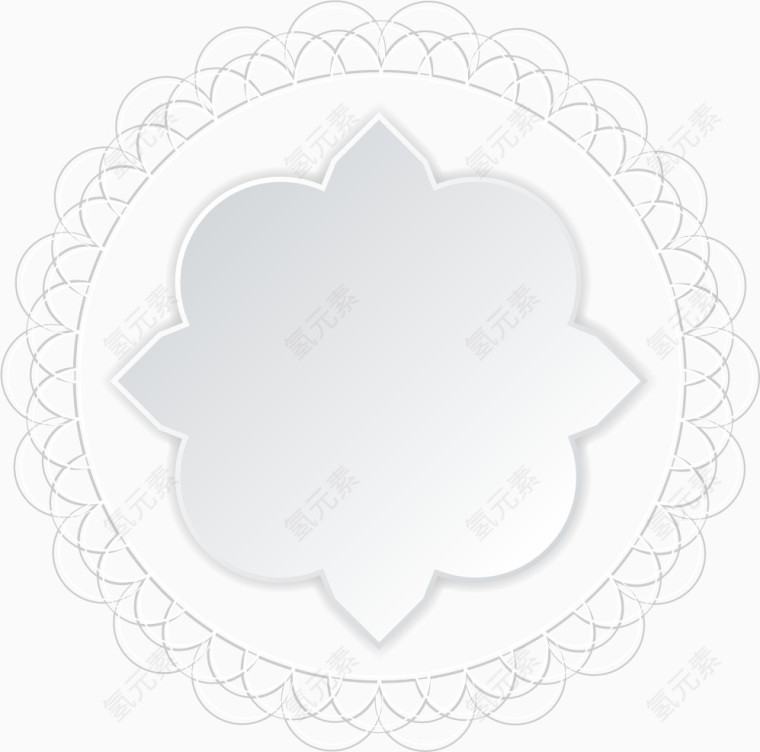 矢量手绘花纹边框