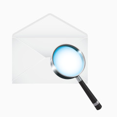 放大镜信封矢量素材