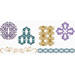 矢量花纹合集复古欧式多色边框