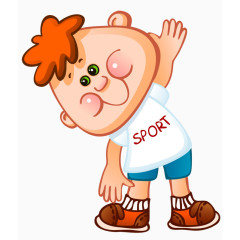 锻炼身体的男孩