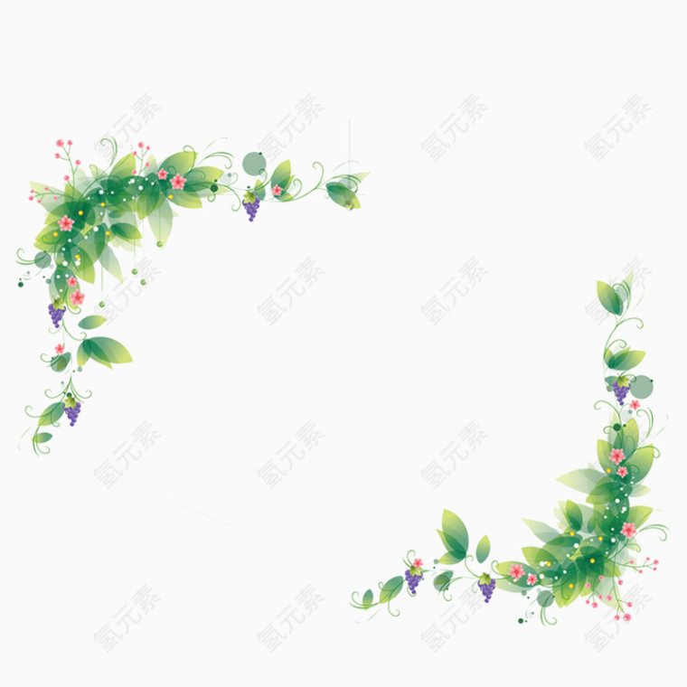清新花框