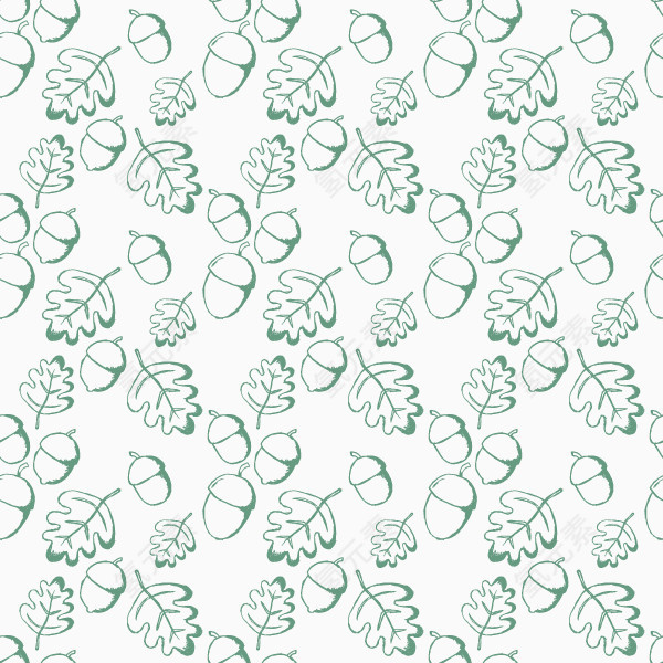 小清新手绘矢量花纹