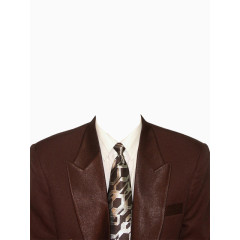 深棕色西装工作照模板