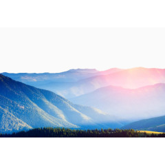 唯美山脉田野景色