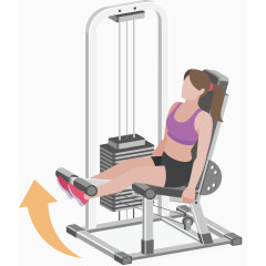 美女健身运动之腿部抬起锻炼