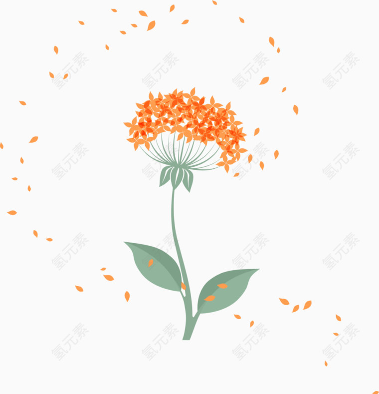 卡通矢量蒲公英