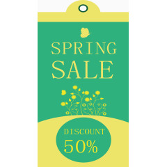 春天折扣吊牌素材