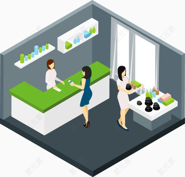 矢量饮料商店