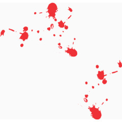 泼溅的红色痕迹