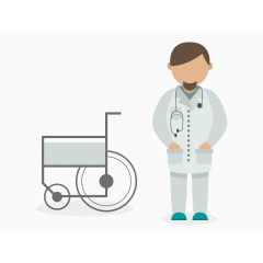 矢量医生与轮椅