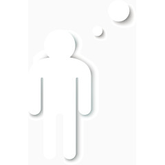 矢量创意设计单个人发散思维图