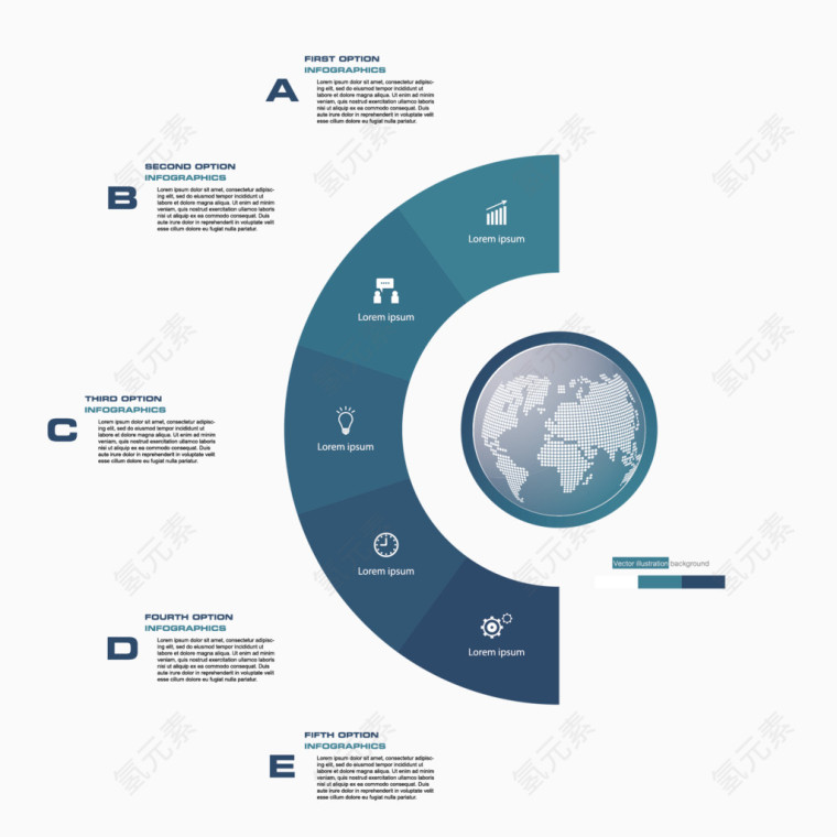 矢量半圆流程图