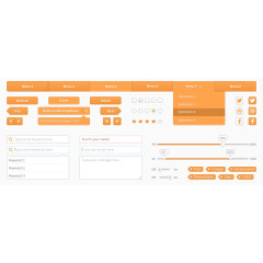 橙色清新UI工具包