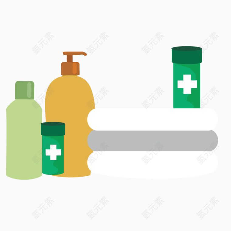 医用消毒液与毛巾
