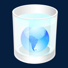 玻璃水杯矢量图素材