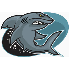 卡通邪恶大白鲨