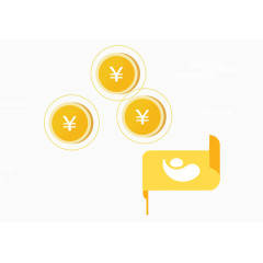 金黄色钱币元宝装饰