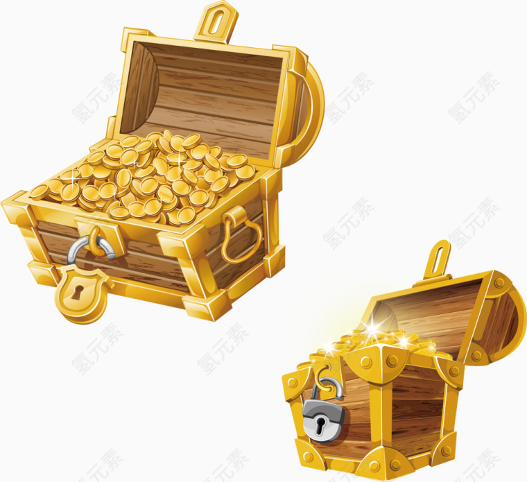 黄金宝箱财物