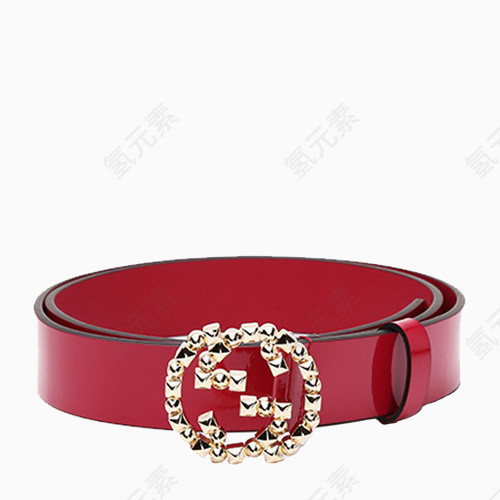 GUCCI镶钻板扣女士腰带