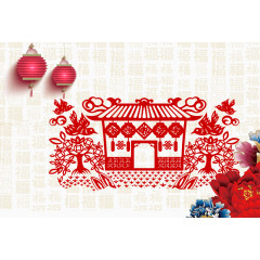 新年剪纸素材