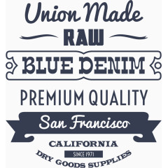 牛仔服饰标签矢量素材