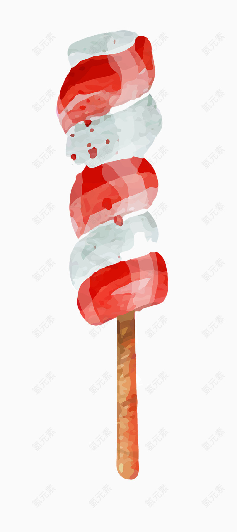 手绘圣诞节彩棒