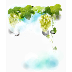 葡萄架矢量装饰花纹素材