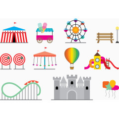 矢量图游乐场素材