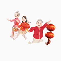 爷爷奶奶庆新年