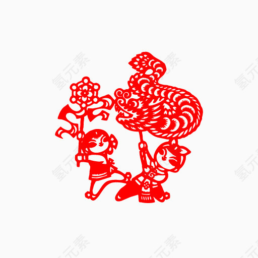舞龙剪纸
