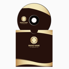 矢量金色商务宣传光盘