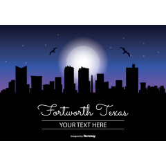 矢量背景闹市区夜间