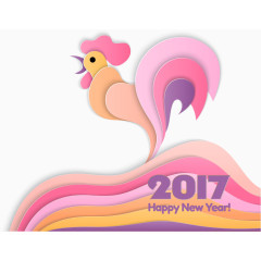 矢量创意卡通新年海报