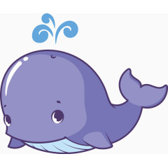 卡通鲸鱼矢量图