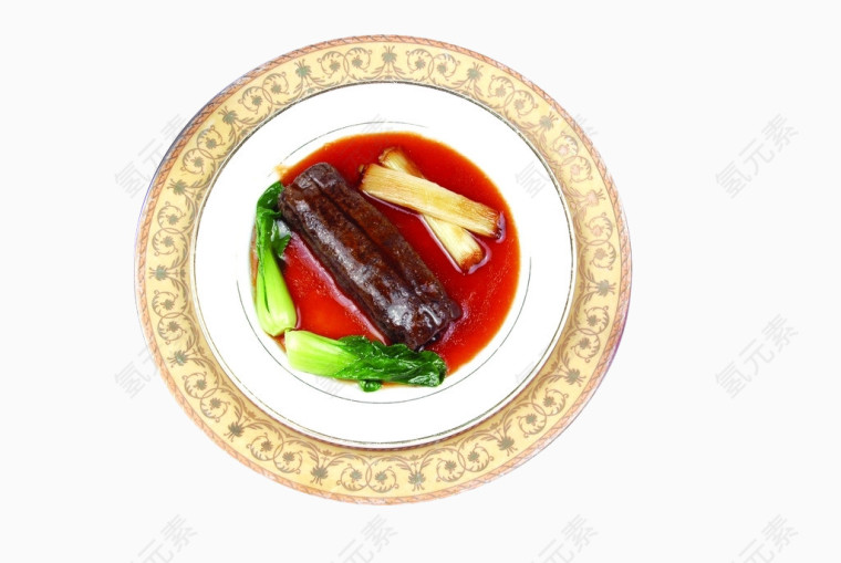 烧菜金葱烧乌龙参