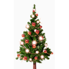 绿色清新圣诞树装饰图案