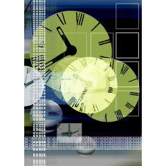 复古齿轮金色指南针钟表