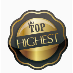 矢量金色合格标识