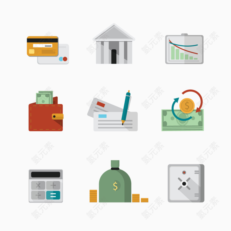 金融元素图标矢量素材图片图片下载