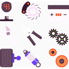 矢量汽车配件素材齿轮