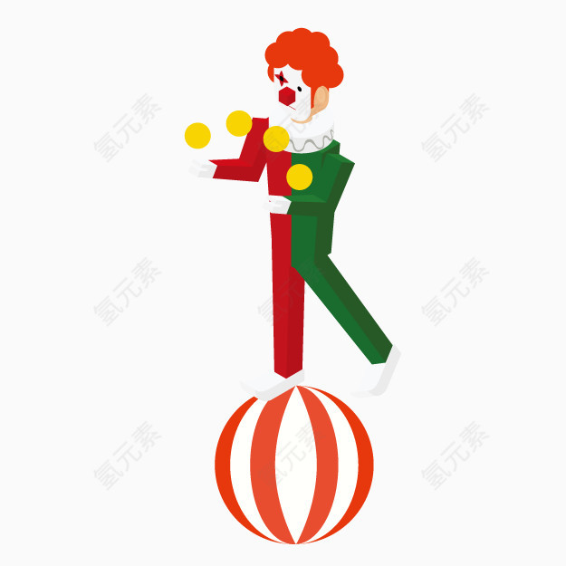 卡通马戏团小丑