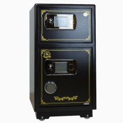 金色花纹双密码保险箱